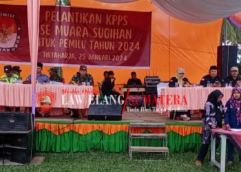 Pelantikan Kelompok Penyelenggara Pemungutan Suara (KPPS) dalam Wilayah Kecamatan Muara Sugihan Kabupaten Banyuasin