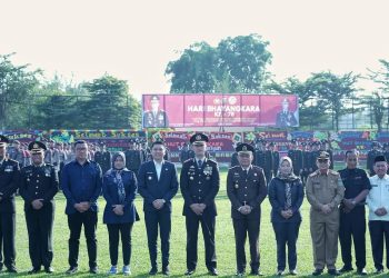 Hadiri Upacara HUT Bhayangkara, Bupati Ogan Ilir Ucapkan Selamat HUT Bhayangkara ke-78