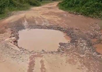 Jalan Macang Sakti Rusak Parah,Warga Minta Perbaikan