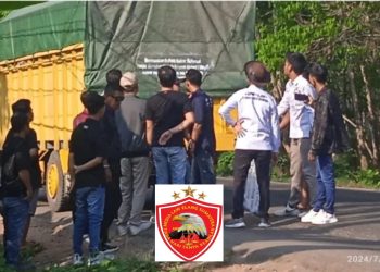 Mobil Angkutan Minyak Masak Ilegal Driling Diberhentikan oleh DPD LAN Musi Banyuasin.