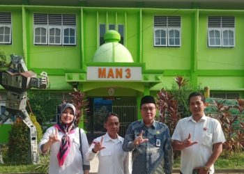 SILATURAHMI PENGURUS DPD LEMBAGA INVESTIGASI NEGARA PROVINSI SUMATERA SELATAN, DINAS PPPA KOTA PALEMBANG DENGAN KEPALA MADRASAH ALIYAH NEGERI 3 KOTA PALEMBANG