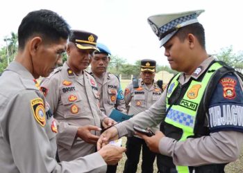 Polres Ogan Ilir Gelar Pemeriksaan Kesiapan Pengawal Pribadi untuk Pilkada 2024