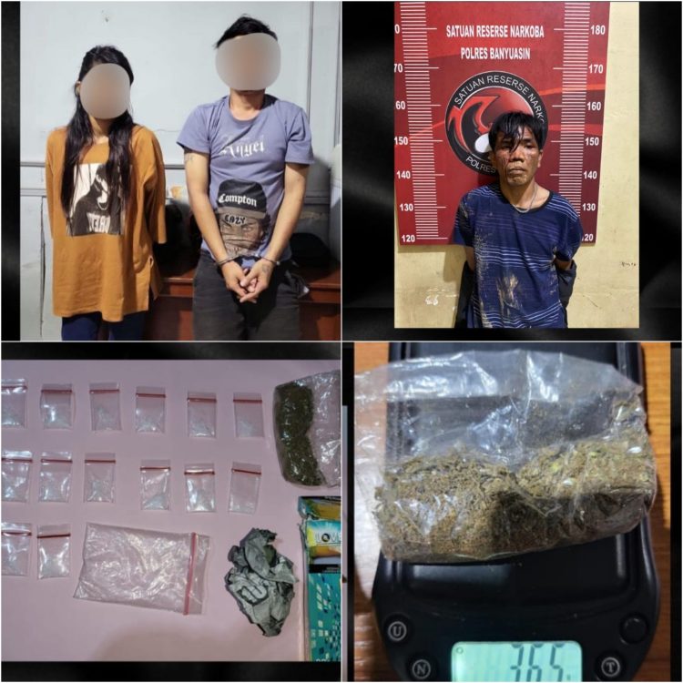 3 Pelaku Pengedar Narkoba di 2 TKP Yang Berbeda Diamankan Satnarkoba Polres Banyuasin dan 2 Pelaku Lainnya Merupakan Pasutri