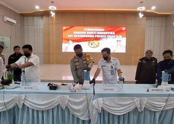 Polres Ogan Ilir Musnahkan 680 Gram Sabu dan 386 Butir Ekstasi,