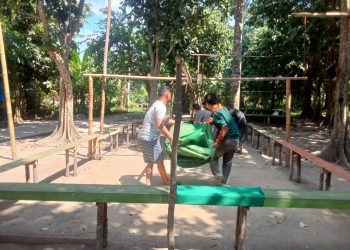 Polsek Tanjung Raja Bersama Warga Tutup Arena Sabung Ayam di Talang Balai