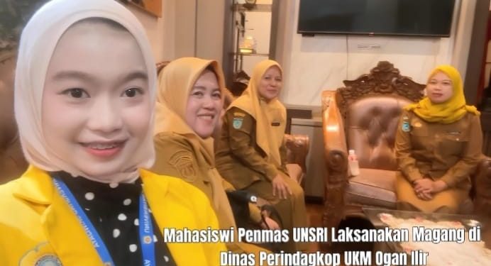 Mahasiswi Pendidikan Masyarakat UNSRI Laksanakan Magang di Dinas Perindagkop UKM Ogan Ilir, Perkuat Kompetensi Administrasi dan Pelayanan Masyarakat,